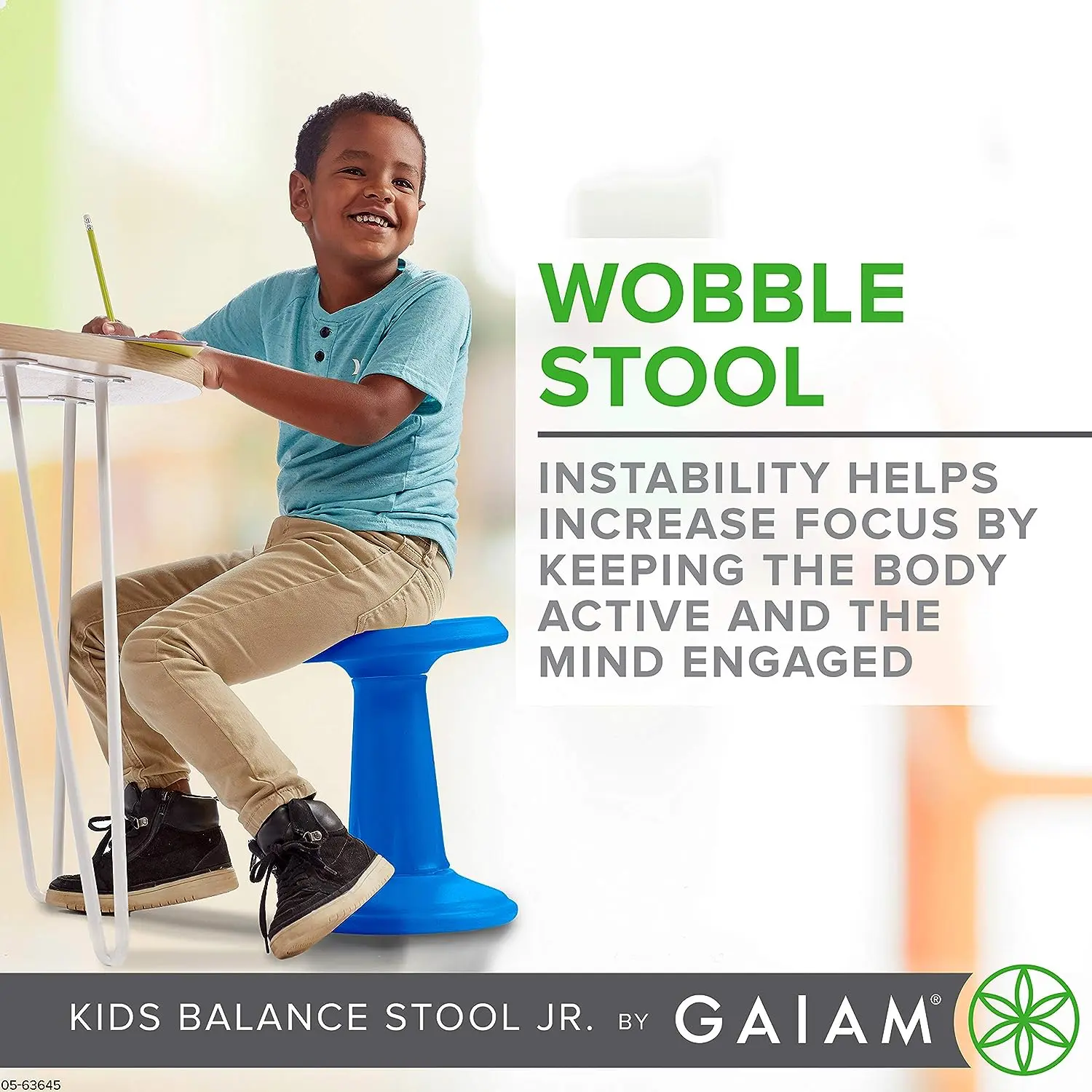Gaiam Kids Wobble Stool Desk Chair